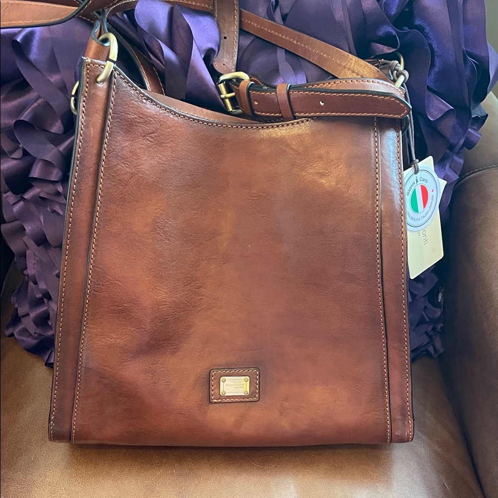 Brown Leather Shoulder Bag